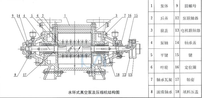 水環(huán)真空泵結(jié)構圖